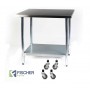 1220 x 610mm Stainless Steel Bench #430 Grade with Casters